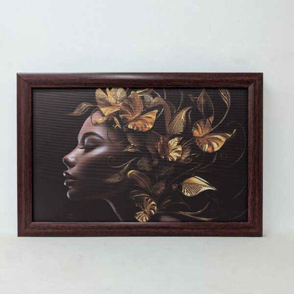 WITIT Quadro Canvas Tela Artistico in Stile Moderno Cornice in Legno, Arte Contemporanea, Arte Moderna, Arte Astratta, Donna, Fiori, Autunno, Primavera, Inverno,futurismo