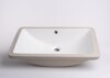 Lavabo da incasso in ceramica bianca rettangolare